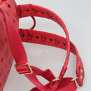 MCM Vicetos Logogram Studs Backpack PVC Leather Pink Gold Auth yk17904-15