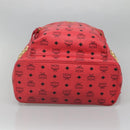MCM Vicetos Logogram Studs Backpack PVC Leather Pink Gold Auth yk17904-5