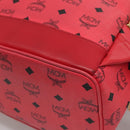 MCM Vicetos Logogram Studs Backpack PVC Leather Pink Gold Auth yk17904-18