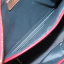 MCM Vicetos Logogram Studs Backpack PVC Leather Pink Gold Auth yk17904-23