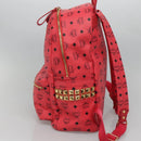MCM Vicetos Logogram Studs Backpack PVC Leather Pink Gold Auth yk17904-4
