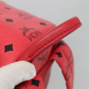 MCM Vicetos Logogram Studs Backpack PVC Leather Pink Gold Auth yk17904-7