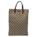 GUCCI GG Supreme Hand Bag PVC Leather Beige 117551 Auth yk17910-13