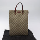 GUCCI GG Supreme Hand Bag PVC Leather Beige 117551 Auth yk17910-12