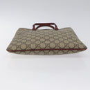 GUCCI GG Supreme Hand Bag PVC Leather Beige 117551 Auth yk17910-5