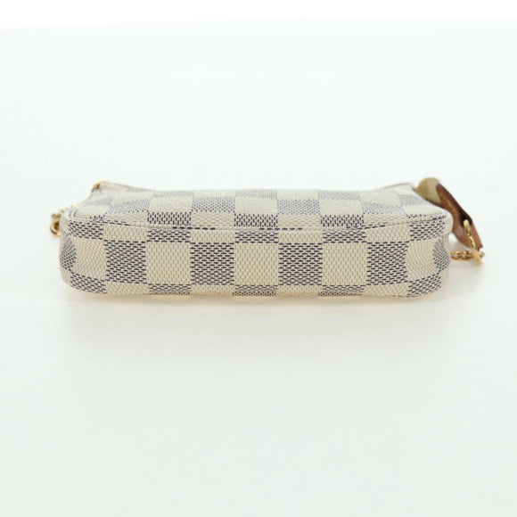 LOUIS VUITTON Damier Azur Mini Pochette Accessoires Pouch N63005 Auth yk17913
