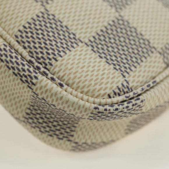 LOUIS VUITTON Damier Azur Mini Pochette Accessoires Pouch N63005 Auth yk17913