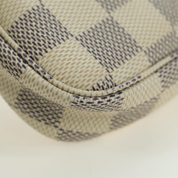 LOUIS VUITTON Damier Azur Mini Pochette Accessoires Pouch N63005 Auth yk17913