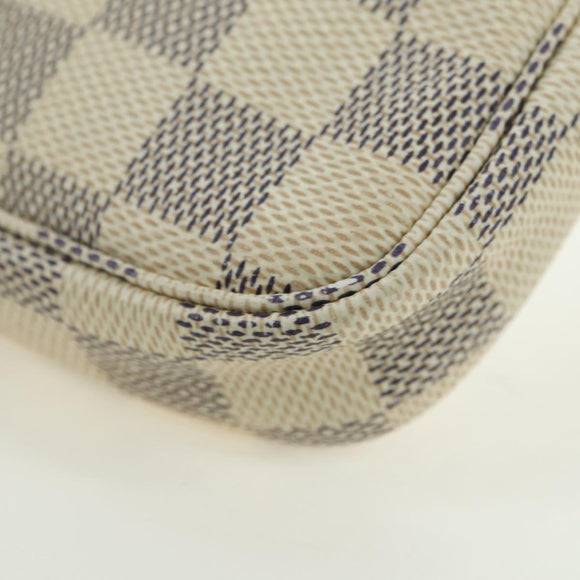 LOUIS VUITTON Damier Azur Mini Pochette Accessoires Pouch N63005 Auth yk17913