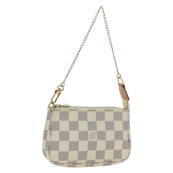 LOUIS VUITTON Damier Azur Mini Pochette Accessoires Pouch N63005 Auth yk17913