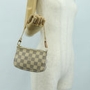 LOUIS VUITTON Damier Azur Mini Pochette Accessoires Pouch N63005 Auth yk17913-20