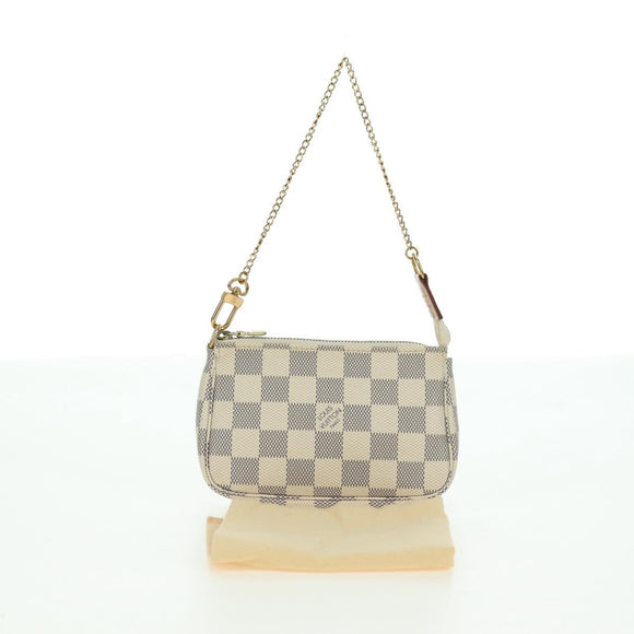 LOUIS VUITTON Damier Azur Mini Pochette Accessoires Pouch N63005 Auth yk17913