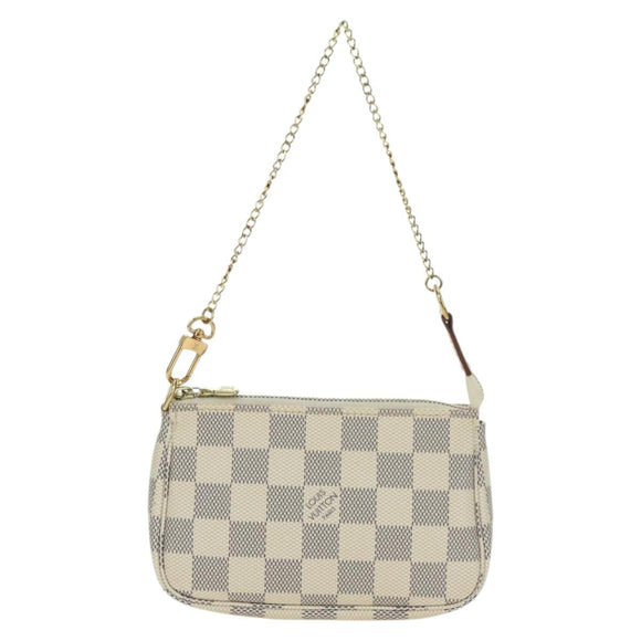 LOUIS VUITTON Damier Azur Mini Pochette Accessoires Pouch N63005 Auth yk17913