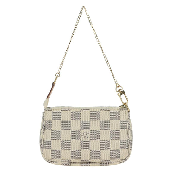 LOUIS VUITTON Damier Azur Mini Pochette Accessoires Pouch N63005 Auth yk17913