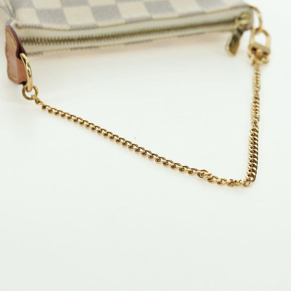 LOUIS VUITTON Damier Azur Mini Pochette Accessoires Pouch N63005 Auth yk17913