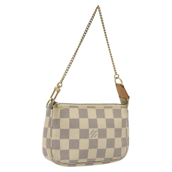 LOUIS VUITTON Damier Azur Mini Pochette Accessoires Pouch N63005 Auth yk17914
