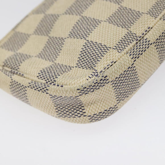 LOUIS VUITTON Damier Azur Mini Pochette Accessoires Pouch N63005 Auth yk17914