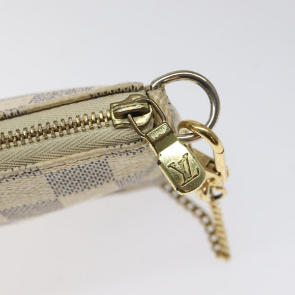 LOUIS VUITTON Damier Azur Mini Pochette Accessoires Pouch N63005 Auth yk17914