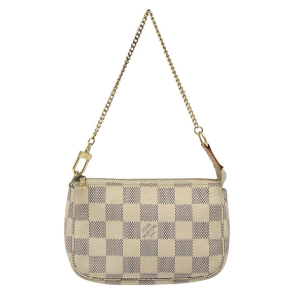 LOUIS VUITTON Damier Azur Mini Pochette Accessoires Pouch N63005 Auth yk17914