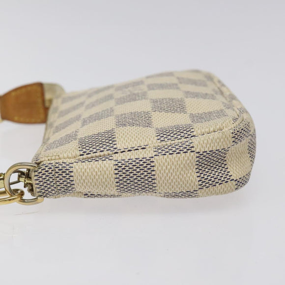LOUIS VUITTON Damier Azur Mini Pochette Accessoires Pouch N63005 Auth yk17914