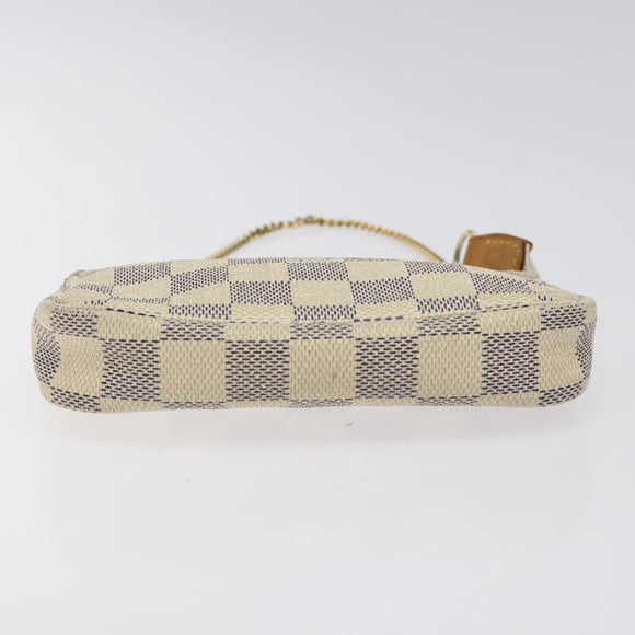 LOUIS VUITTON Damier Azur Mini Pochette Accessoires Pouch N63005 Auth yk17914
