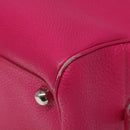 LOEWE Anagram Hand Bag Leather Pink Gold Auth yk17930-9