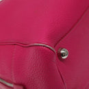 LOEWE Anagram Hand Bag Leather Pink Gold Auth yk17930-14