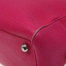 LOEWE Anagram Hand Bag Leather Pink Gold Auth yk17930-15