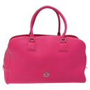 LOEWE Anagram Hand Bag Leather Pink Gold Auth yk17930-13