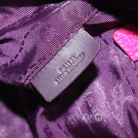 LOEWE Anagram Hand Bag Leather Pink Gold Auth yk17930