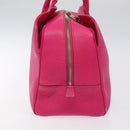 LOEWE Anagram Hand Bag Leather Pink Gold Auth yk17930-4