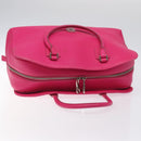 LOEWE Anagram Hand Bag Leather Pink Gold Auth yk17930-6