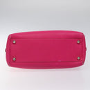 LOEWE Anagram Hand Bag Leather Pink Gold Auth yk17930-5