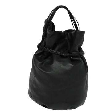 LOEWE Anagram Hand Bag Leather Black Silver Auth yk17932V - 0