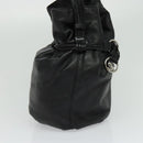 LOEWE Anagram Hand Bag Leather Black Silver Auth yk17932V-4