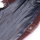 BURBERRY Nova Check Hand Bag Nylon Beige Brown Silver Auth yk17943-17