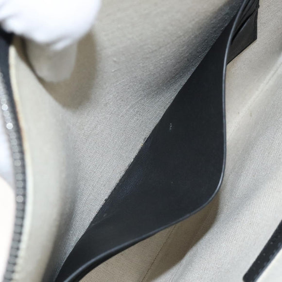 Berluti Calligraphy Clutch Bag Leather Brown Silver Auth yk17944