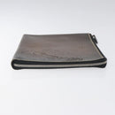 Berluti Calligraphy Clutch Bag Leather Brown Silver Auth yk17944-3