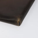 Berluti Calligraphy Clutch Bag Leather Brown Silver Auth yk17944-14