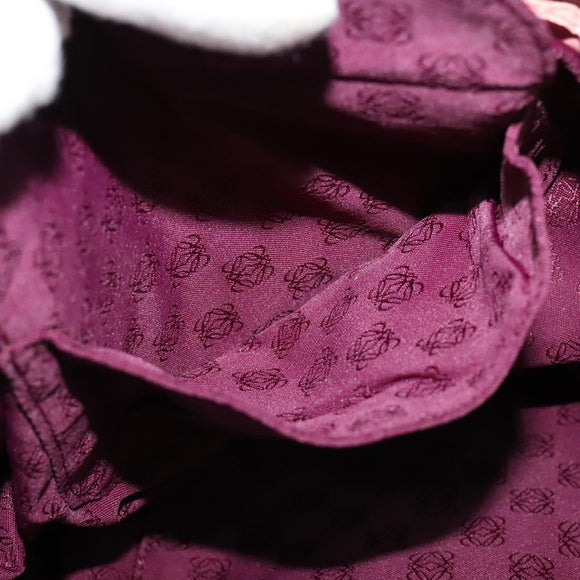 LOEWE Nappa Aire Anagram Hand Bag Leather Pink Silver Auth yk17947A