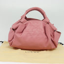 LOEWE Nappa Aire Anagram Hand Bag Leather Pink Silver Auth yk17947A-12