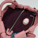 LOEWE Nappa Aire Anagram Hand Bag Leather Pink Silver Auth yk17947A-6