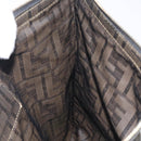 FENDI Zucca Canvas Clutch Bag Brown Black gold Auth yk17958-12