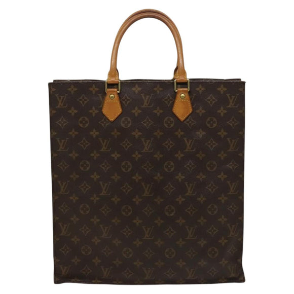LOUIS VUITTON Monogram Sac Plat Hand Bag M51140 LV Auth yk17959