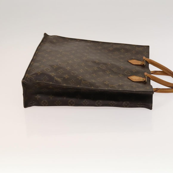 LOUIS VUITTON Monogram Sac Plat Hand Bag M51140 LV Auth yk17959