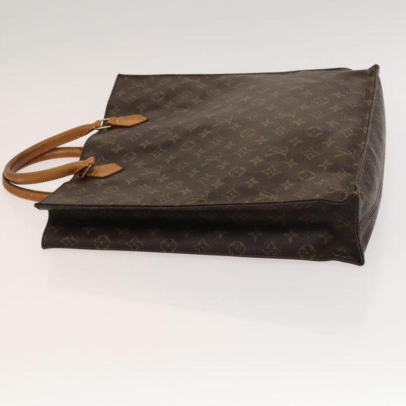 LOUIS VUITTON Monogram Sac Plat Hand Bag M51140 LV Auth yk17959