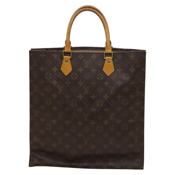 LOUIS VUITTON Monogram Sac Plat Hand Bag M51140 LV Auth yk17966
