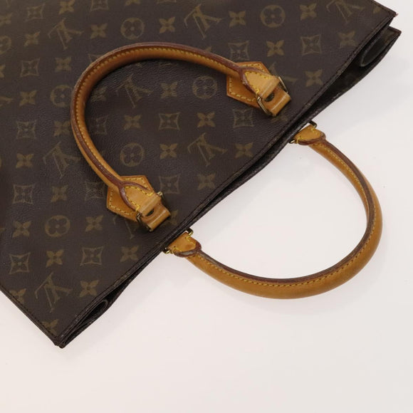 LOUIS VUITTON Monogram Sac Plat Hand Bag M51140 LV Auth yk17966