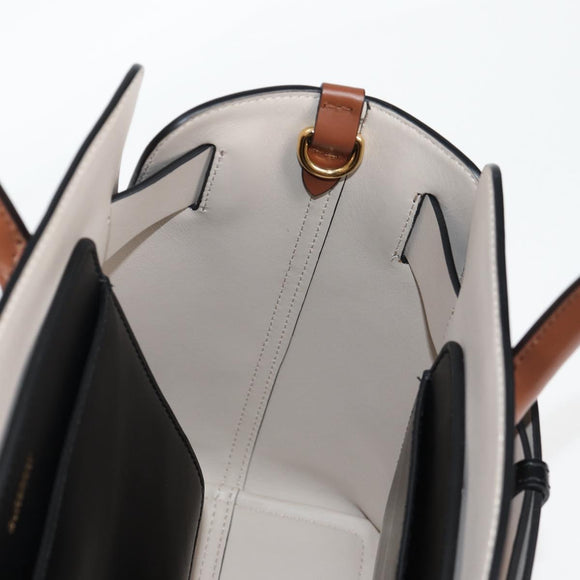 BURBERRY Nova Check Hand Bag Canvas 2way Beige Gold Auth yk18007A