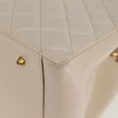 CHANEL Matelasse COCO Mark Chain Bag Caviar Skin Vanilla Gold CC Auth yk18012-18